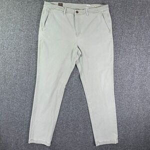 Faherty Coastline Pants Men 38x31 Gray Trousers Chino Stretch